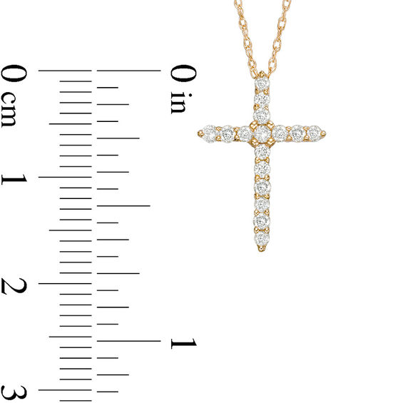 1/4 CT. T.w. Diamond Cross Pendant in 14K Gold