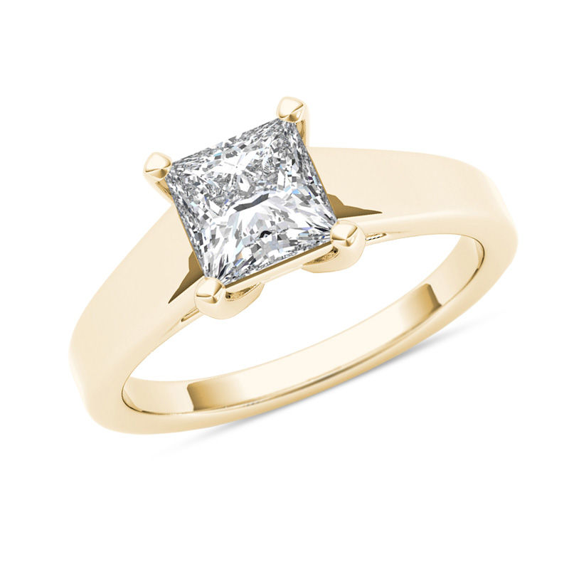 1 CT. Princess-Cut Diamond Solitaire Engagement Ring in 14K Gold (I/I1)