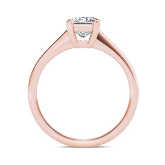 1 CT. Princess-Cut Diamond Solitaire Engagement Ring in 14K Rose Gold (I/I1) 1 CT. Princess-Cut Diamond Solitaire Engagement Ring in 14K Rose Gold (I/I1)
