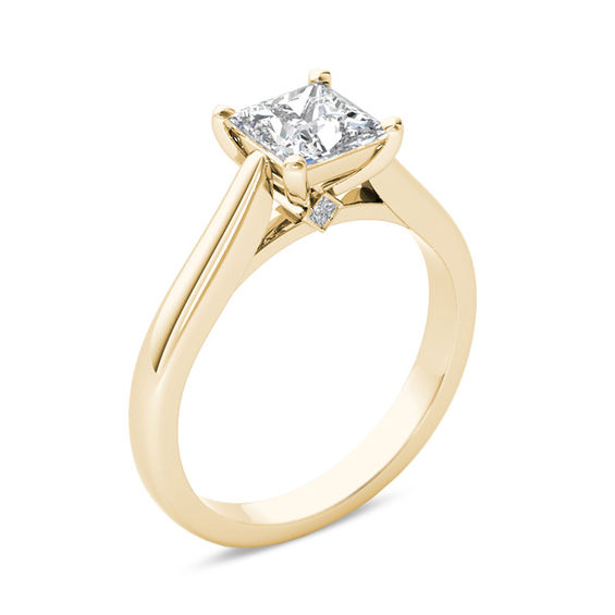 1 CT. T.W. Princess-Cut Diamond Solitaire Engagement Ring in 14K Gold ...