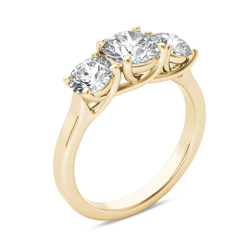 2 CT. T.W. Diamond Three Stone Engagement Ring in 14K Gold