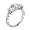 Thumbnail Image 1 of 2-1/5 CT. T.W. Diamond Three Stone Vintage-Style Engagement Ring in 14K White Gold