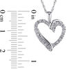 Thumbnail Image 3 of 1/10 CT. T.W. Diamond Swirl Heart Pendant in 10K White Gold - 17"
