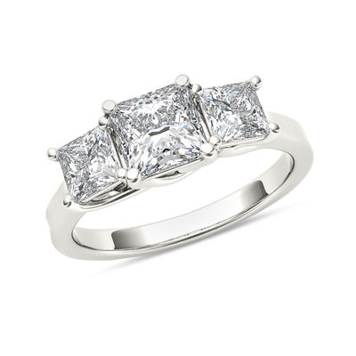 Three square discount diamond ring