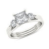 Thumbnail Image 1 of 1-1/2 CT. T.W. Princess-Cut Diamond Three Stone Engagement Ring in 14K White Gold