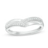 Thumbnail Image 1 of 1/10 CT. T.W. Diamond Contour Wedding Band in 10K White Gold