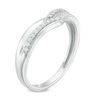Thumbnail Image 2 of 1/10 CT. T.W. Diamond Contour Wedding Band in 10K White Gold