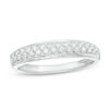 1/8 CT. T.w. Diamond Lattice Wedding Band in 10K White Gold