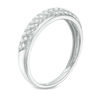 Thumbnail Image 2 of 1/8 CT. T.W. Diamond Lattice Wedding Band in 10K White Gold