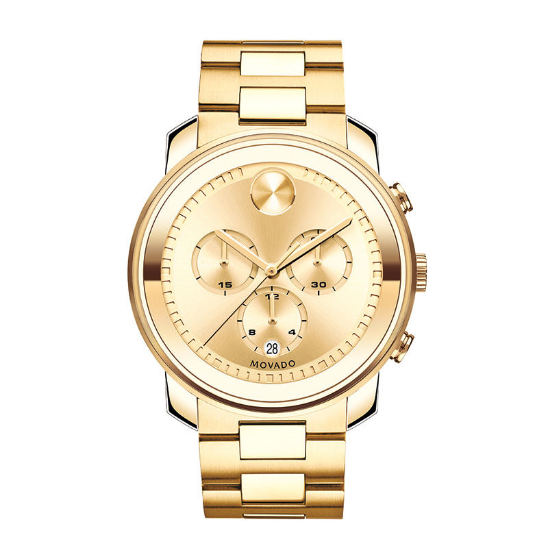 Main Image 1 of Men's Movado Bold® Gold-Tone IP Chronograph Watch (Model: 3600278)
