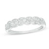 Thumbnail Image 0 of 1/4 CT. T.W. Diamond Twist Wedding Band in 10K White Gold