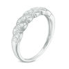 Thumbnail Image 1 of 1/4 CT. T.W. Diamond Twist Wedding Band in 10K White Gold