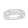 Thumbnail Image 0 of 1/4 CT. T.W. Diamond Twist Wedding Band in 10K White Gold