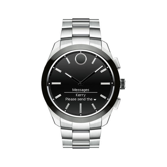 Men's Movado BoldÂ® Motion Connected II Smart Watch with Black Dial (Model: 3660013)