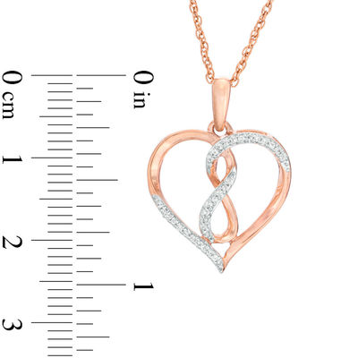 Infinity Pendant in 10K Rose Gold 