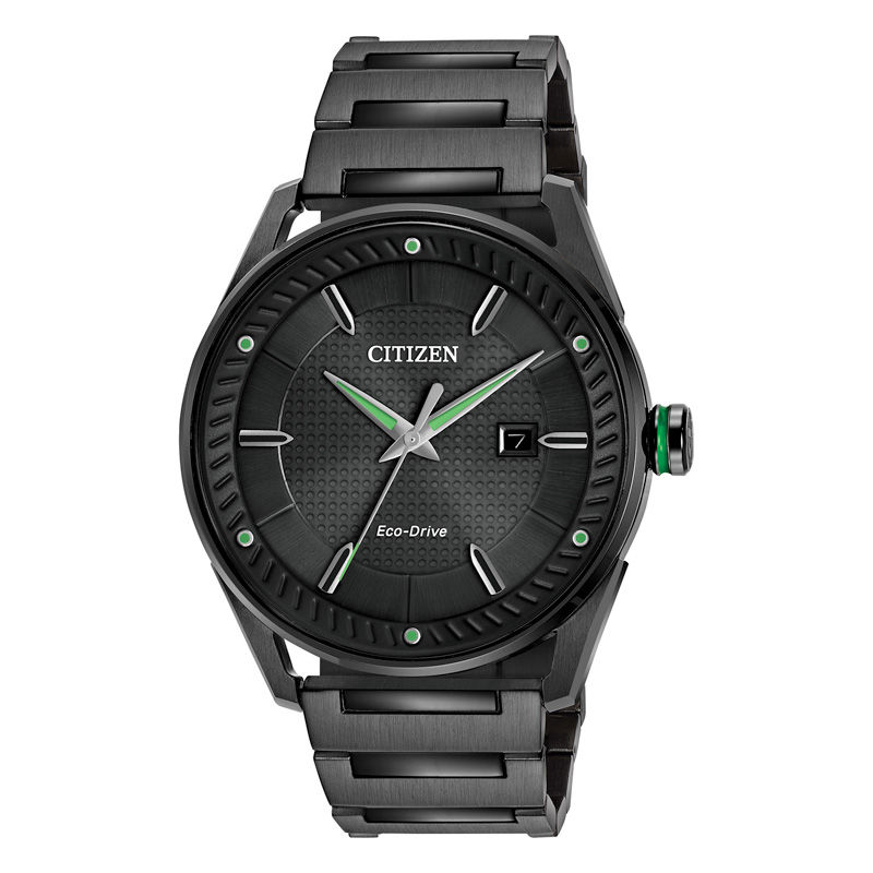 Men's Drive from Citizen Eco-Drive® CTO Black IP Watch with Black Dial (Model: BM6985-55E)