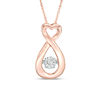 Thumbnail Image 0 of Unstoppable Love™ Composite Diamond Accent Heart Infinity Pendant in 10K Rose Gold