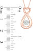 Thumbnail Image 1 of Unstoppable Love™ Composite Diamond Accent Heart Infinity Pendant in 10K Rose Gold