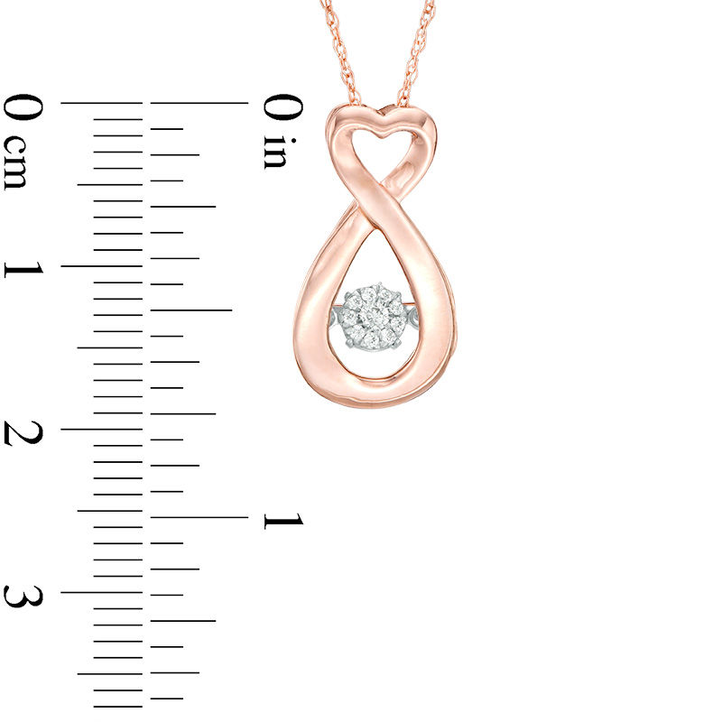 Unstoppable Love™ Composite Diamond Accent Heart Infinity Pendant in 10K Rose Gold