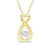 Thumbnail Image 1 of Composite Diamond Accent Heart Infinity Pendant in 10K Gold