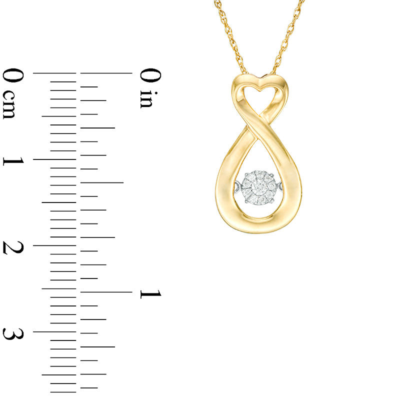 Main Image 2 of Composite Diamond Accent Heart Infinity Pendant in 10K Gold