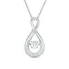 Thumbnail Image 1 of 0.23 CT. T.W. Diamond Infinity Pendant in 10K White Gold
