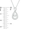 Thumbnail Image 2 of 0.23 CT. T.W. Diamond Infinity Pendant in 10K White Gold