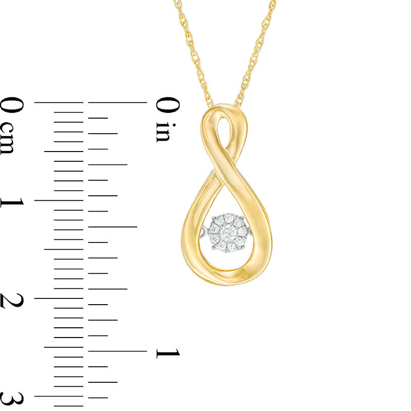 Composite Diamond Accent Infinity Pendant in 10K Gold