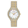 Thumbnail Image 1 of Ladies' Bulova Crystal Accent Gold-Tone Watch with Mother-of-Pearl Dial (Model: 98L234)