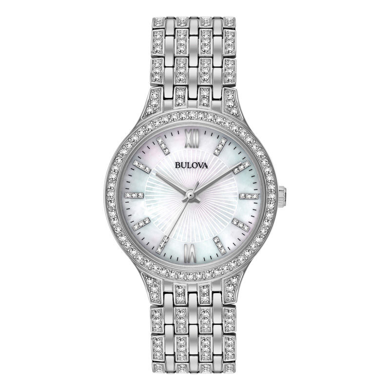 Main Image 1 of Ladies' Bulova Crystal Accent Watch with Mother-of-Pearl Dial (Model: 96L242)