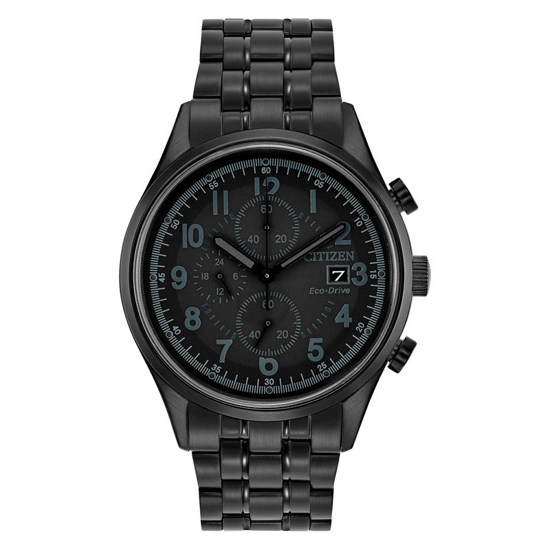 Main Image 1 of Men's Citizen Eco-Drive® Chandler Chronograph Black IP Watch (Model: CA0625-55E)