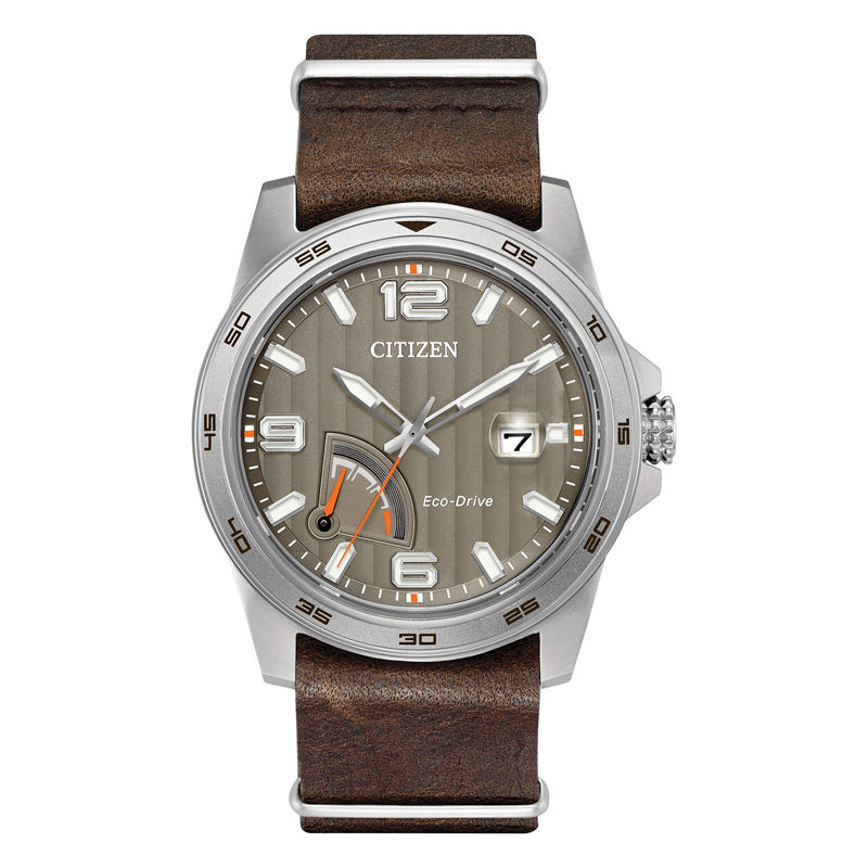 Main Image 1 of Men's Citizen Eco-Drive® PRT Strap Watch with Grey Dial (Model: AW7039-01H)