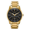 Thumbnail Image 0 of Men's Citizen Eco-Drive® Gold-Tone Watch with Black Dial (Model: BU2012-51E)