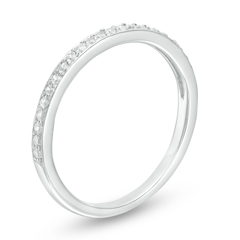 Main Image 2 of 1/6 CT. T.W. Diamond Wedding Band in 10K White Gold