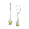 Thumbnail Image 0 of 5.0mm Peridot Filigree Drop Earrings in Sterling Silver