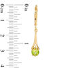 Thumbnail Image 1 of 5.0mm Peridot Filigree Drop Earrings in Sterling Silver with 14K Gold Plate