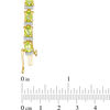 Thumbnail Image 1 of Oval Peridot and Diamond Accent Tennis Bracelet in Sterling Silver and 14K Gold Plate - 7.25"