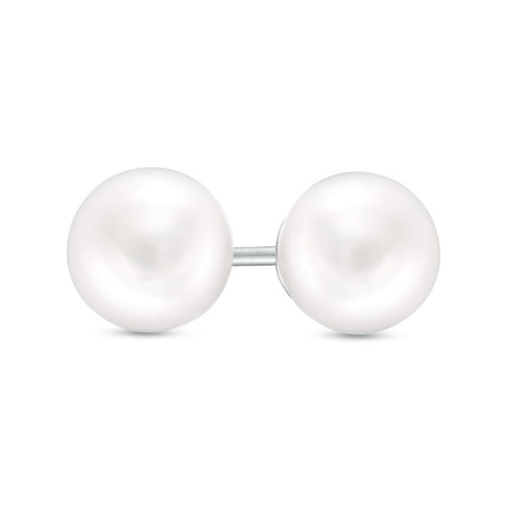 Blue Lagoon® by Mikimoto 6.5-7.0mm Freshwater Cultured Pearl Stud Earrings in 14K White Gold