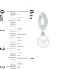 Thumbnail Image 2 of Blue Lagoon® by Mikimoto 6.5-7.0mm Akoya Cultured Pearl and 1/4 CT. T.W. Diamond Drop Earrings in 14K White Gold