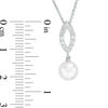 Thumbnail Image 2 of Blue Lagoon® by Mikimoto 7.0-7.5mm Akoya Cultured Pearl and 1/6 CT. T.W. Diamond Pendant in 14K White Gold