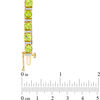 Thumbnail Image 2 of 5.0mm Peridot and Diamond Accent Collar Tennis Bracelet in Sterling Silver with 14K Gold Plate - 7.25"