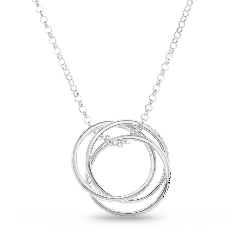 Interlocking Circles Pendant In Sterling Silver 1 3 Lines Zales - Circle Silver Pendant Interlocking Circles Pendant In Sterling Silver 1 3 Lines Zales - Circle Silver Pendant
