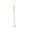 Thumbnail Image 1 of Glitter Vertical Bar Drop Pendant in 10K Gold