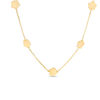 Thumbnail Image 1 of Flower Station Necklace in 10K Gold