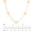 Thumbnail Image 1 of Flower Station Necklace in 10K Gold
