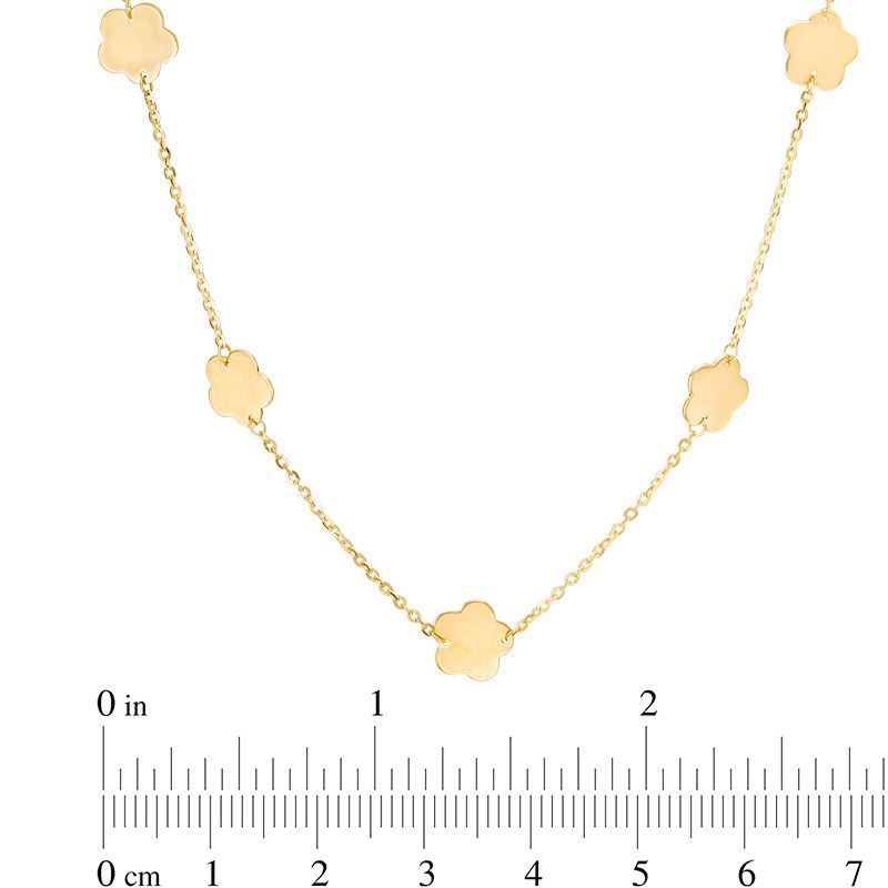 Main Image 2 of Flower Station Necklace in 10K Gold