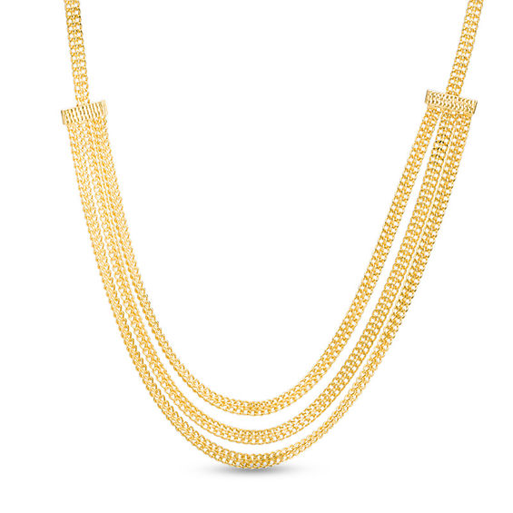 Diamond-Cut Multi-Strand Necklace in 10K Gold