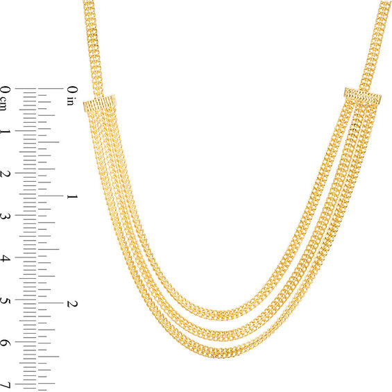 Diamond-Cut Multi-Strand Necklace in 10K Gold