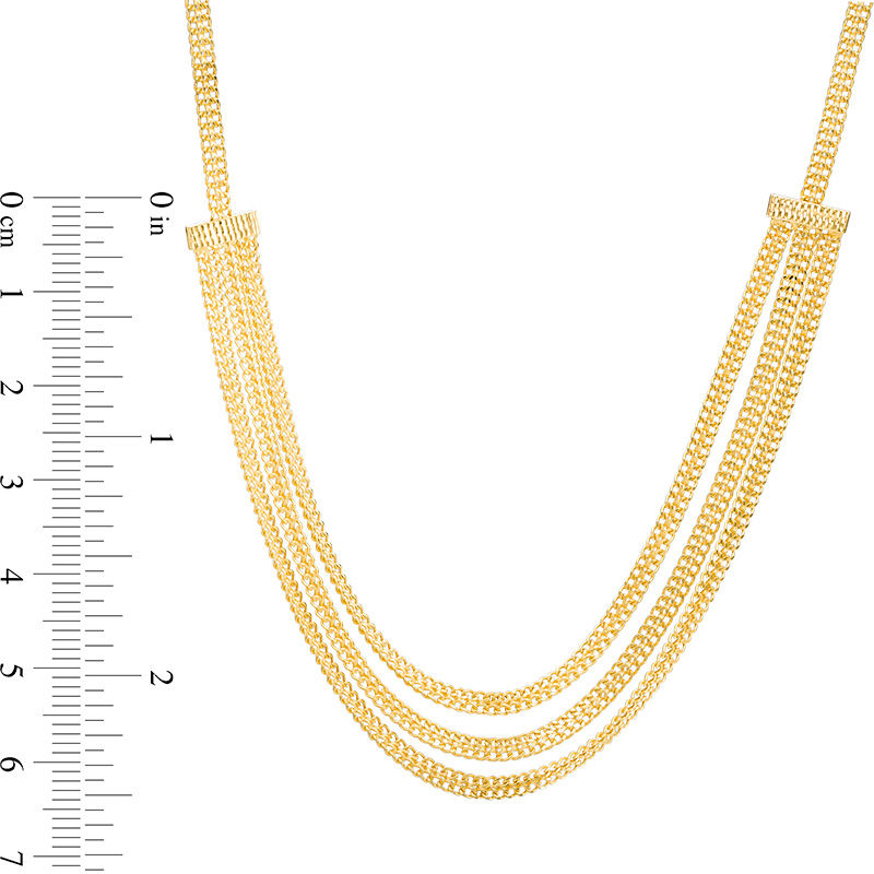 Main Image 2 of Diamond-Cut Multi-Strand Necklace in 10K Gold