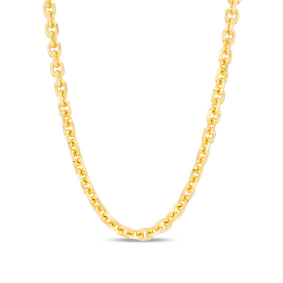 Men's 4.8mm Cable Chain Link Necklace in 10K Gold - 22"